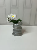 Silver Pebble Stacked Vase
