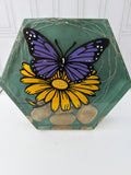 Butterfly w/Lights Hexagon Block