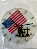 Military Memorial Clock 10"