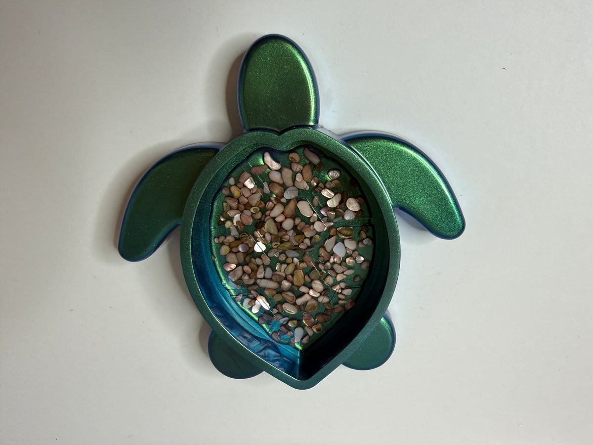 Sea Turtle Trinket Tray Teal/Blue Shift