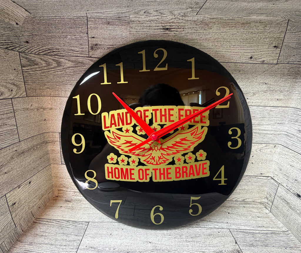 Patriotic Wall Clock 10"